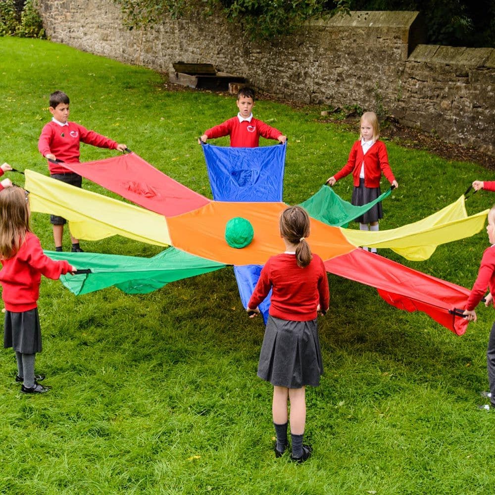 Sunflower Parachute, Sunflower Parachute.special needs parachute games,special needs parachute games,special needs parachute games,school parachute games, Sunflower Parachute,Parachute play is a novel and fun way of encouraging new skills and development. The Sunflower Parachute is a colourful and sometimes calming delight for playtime, it can create soft, whispering sounds, or loud rippling noises, depending on how quickly it is moved. Develops children’s competence and confidence to co-or,Sunflower Parach