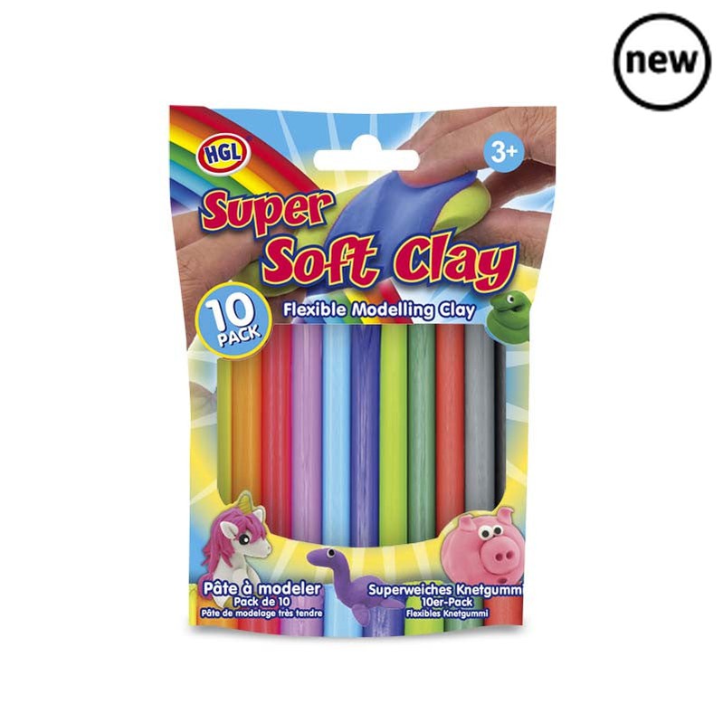 Super Soft Modelling Clay 10pk, Moulding Clay,Modelling dough set,sensory play dough,modelling dough toy set,modelling dough toys, Super Soft Modelling Clay 10pk,Pack of clay that includes ten different colours. Open the packet and start sculpting with the sticks of clay, rolling them into shapes to create vibrant looking models. What's more, roll two different pieces of clay together to mix the colours and create new shadesPack of clay that includes ten different colours. Open the packet and start sculptin