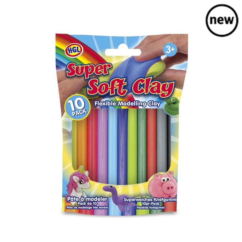 Super Soft Modelling Clay 10pk, Moulding Clay,Modelling dough set,sensory play dough,modelling dough toy set,modelling dough toys, Super Soft Modelling Clay 10pk,Pack of clay that includes ten different colours. Open the packet and start sculpting with the sticks of clay, rolling them into shapes to create vibrant looking models. What's more, roll two different pieces of clay together to mix the colours and create new shadesPack of clay that includes ten different colours. Open the packet and start sculptin