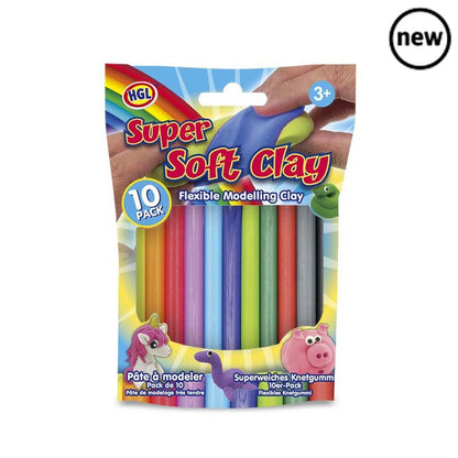 Super Soft Modelling Clay 10pk, Moulding Clay,Modelling dough set,sensory play dough,modelling dough toy set,modelling dough toys, Super Soft Modelling Clay 10pk,Pack of clay that includes ten different colours. Open the packet and start sculpting with the sticks of clay, rolling them into shapes to create vibrant looking models. What's more, roll two different pieces of clay together to mix the colours and create new shadesPack of clay that includes ten different colours. Open the packet and start sculptin