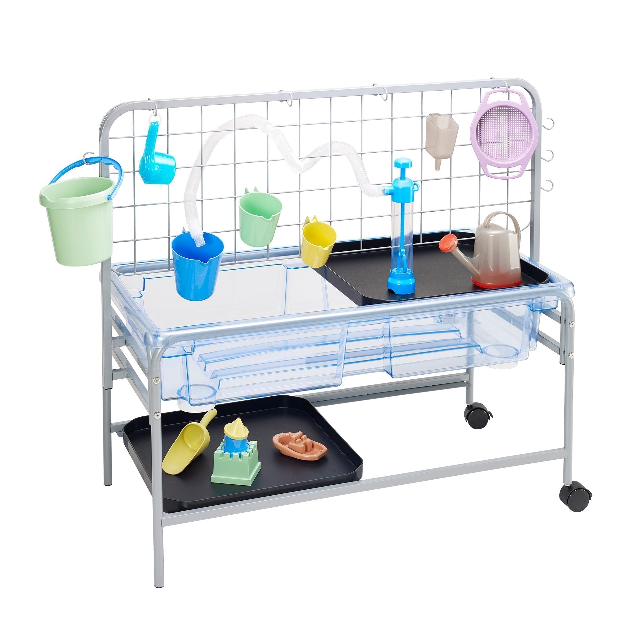 Super Water Tray Set, Super Water Tray Set,Children's Clear Water Tray with Activity Rack,Water tray,Edex water play tray, childrens water tray,sand pit, Super Water Tray Set,The edx education® Super Water Tray Set is designed to provide a safe and fun way for children to explore and play with different tactile materials. Whether it's water, sand, paint, jelly, or any messy play mixtures, this versatile set allows children to engage their senses and creativity.The clear tray is made from st,Super Water Tray