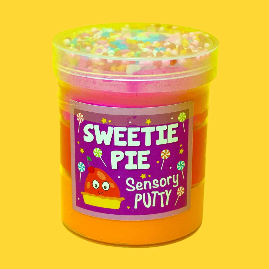 Sweetie Pie Putty, Sweetie Pie Putty,Sensory Putty,slimepartyuk, Slime party,sensory putty, Sweetie Pie Putty,Our Sweetie Pie putty is like a theme park in a jar! Our wonderful trio of pink, red and orange putty is topped with matching coloured floam balls, rainbow heart sprinkles, a cute lollipop clay charm and accompanied with a gentle scent. Putties are air reactive and will dry out of left out. Always return to the contain,Sweetie PieOur Sweetie Pie putty is like a theme park in a jar! Our wonderful tri