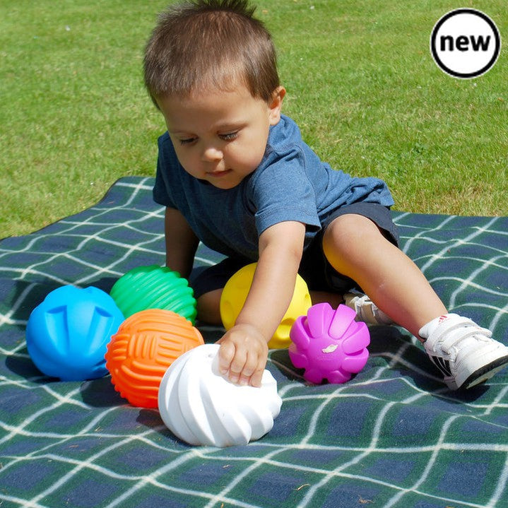 Tactile Ball Set, Tactile Ball Set of 6,tactile balls,tactile toys,sensory balls,sensory toys,sensory tactile balls,baby balls,childrens tactile sensory balls, Tactile Ball Set,The TickiT® Tactile Ball Set offers a wonderful sensory experience for young children, encouraging exploration, curiosity, and the development of fine motor skills. This set of six colourful, air-filled balls is crafted with unique textures and designed to captivate little hands and minds through the world of touch. Fr,Tactile Ball S