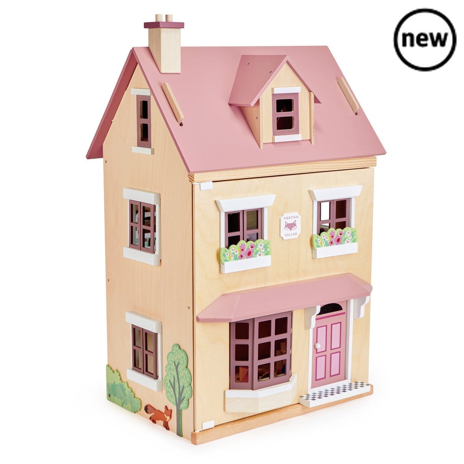 Tenderleaf Foxtail Villa (Pink), Tenderleaf Foxtail Villa (Pink),Dolls House,Wooden Dolls House,Children's dolls house, Tenderleaf Foxtail Villa (Pink),Introducing Foxtail Villa, the ultimate town style dolls house that combines exquisite design with endless playtime possibilities. Crafted with careful attention to detail, this mid-sized dolls house is adorned with subtle colors, making it an enchanting addition to your little one's toy collection.With a cleverly desi,Tenderleaf FoxtailIntroducing Foxtail V