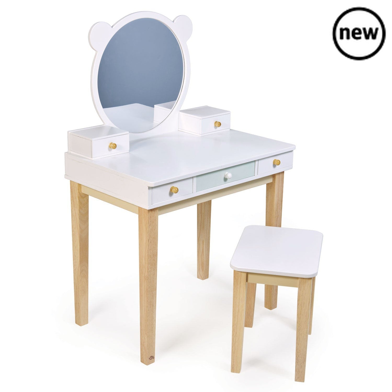 Tenderleaf Toys Wooden Forest Dressing Table, Tenderleaf Toys Wooden Forest Dressing Table,Wooden Toys,Tenderleaf, Tenderleaf Toys Wooden Forest Dressing Table,Part of our beautiful forest furniture collection, this dressing table and stool is perfect for any little boy or girl. With a total of 5 drawers, there is plenty of storage for little treasures. A generous large round mirror inspired by our forest friends. Measurements 0.690.1650.515 meters h w d 0.058633m3 16.11kg,TenderleafPart of our beautiful fo