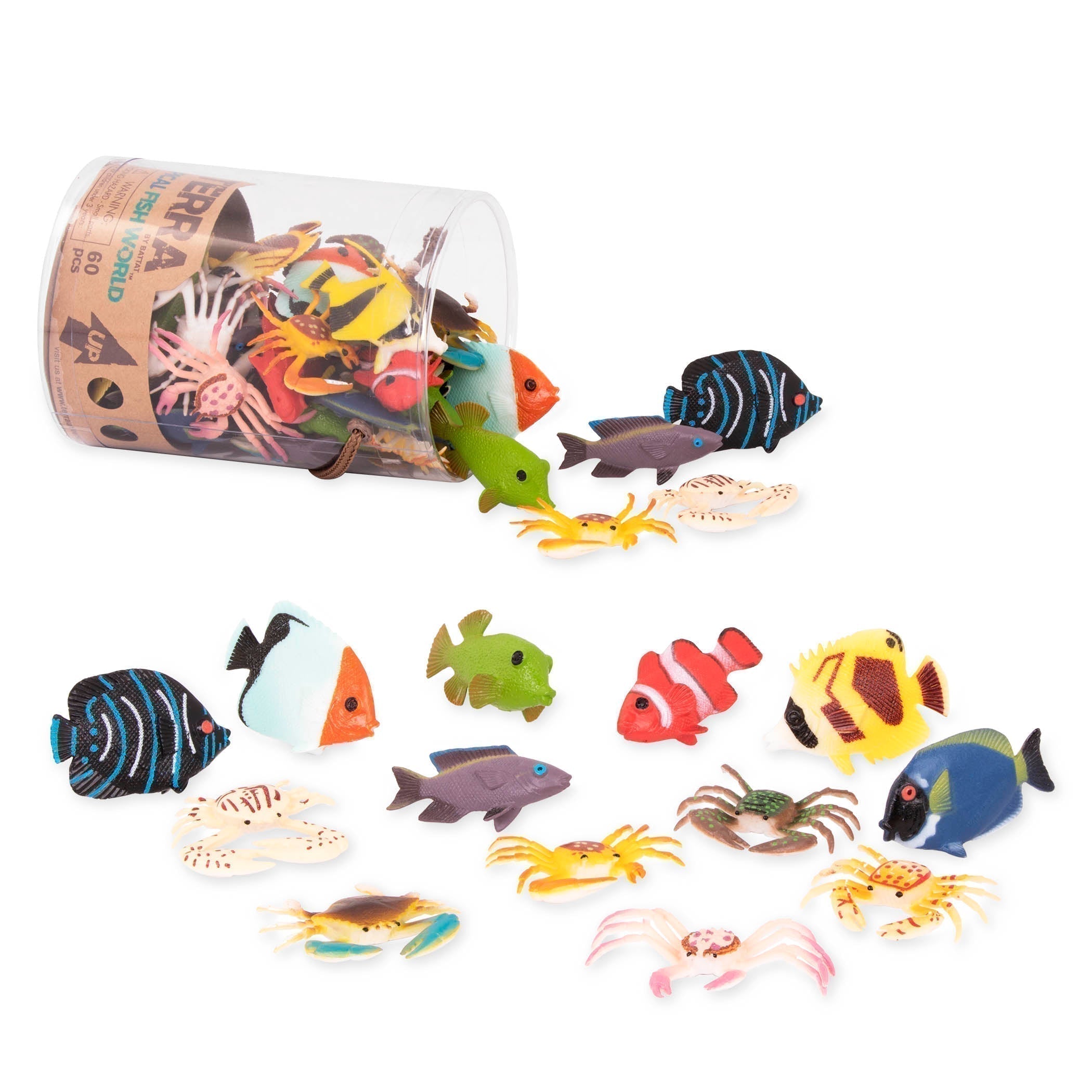 Terra Tropical Fish Tube, Terra Tropical Fish Tube,Fish Bath toys, Children's bath toys, fish toys,bath toys,sensory bath toys, Terra Tropical Fish Tube,From the ocean depths and coral reefs of the world to your playroom it’s Terra’s Tropical Fish World in a tube! This amazing collection includes 12 different fish toys, and 60 tropical fish in total. The small ocean fish toys and sea creatures have incredibly lifelike details and realistic colors. You’ll adore the vibr,Terra Tropical Fish TubeFrom the ocean