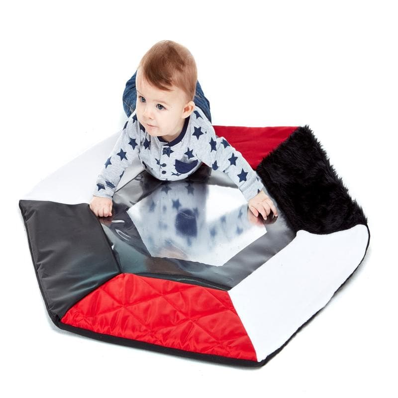 Texture Reflector Mat, Texture Reflector Mat,black and white baby resources,black and white baby toys,black and white sensory toys, Texture Reflector Mat,The Texture Reflector Mat is a must-have for anyone looking to provide a fun and stimulating environment for children of all ages. This innovative mat features large tactile soft panels that surround an unbreakable plastic mirror, creating a delightful experience for the inquisitive minds.Designed with babies and young,Texture Reflector MatThe Texture Refl