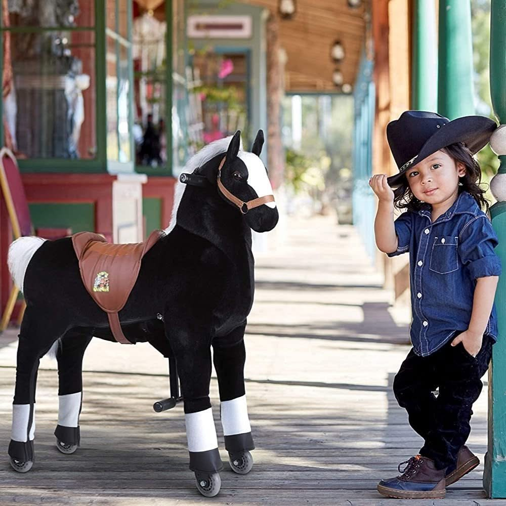 Thunder the Motion Horse, Thunder the Motion Horse,Riding Horse Thunder,Ride on horse,Pretend ride on horse, Thunder the Motion Horse,Introducing Thunder the Motion Horse! Give your child the magical experience of riding on a majestic black horse with this incredible toy. With its seat height of 67 cm, Thunder provides an authentic riding experience, just like riding on a pony.But Thunder is not just a static horse. It's steerable and designed toIntroducing Thunder the Motion Horse! Give your child the magi