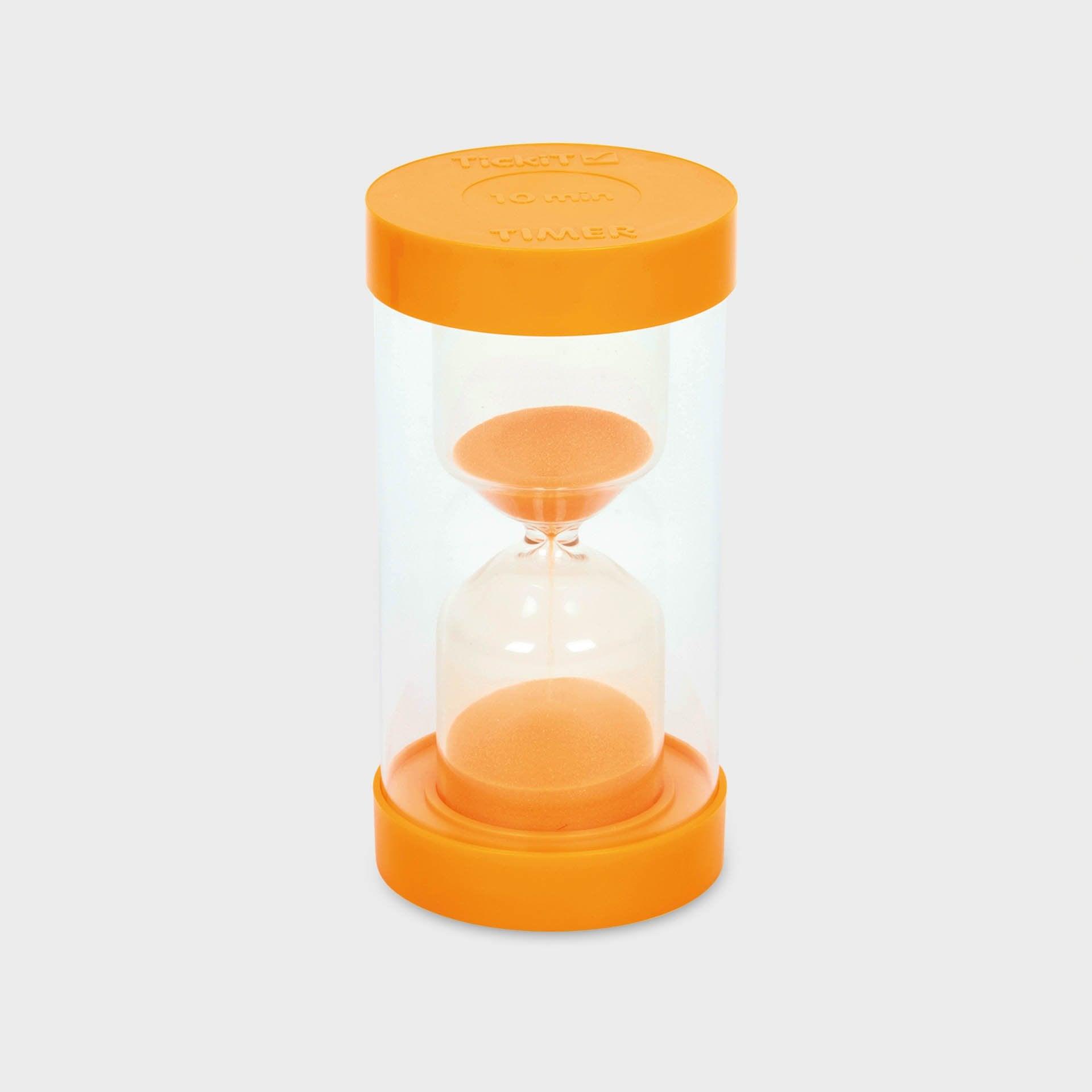 TickiT Colour Bright Sand Timer 10 Minute, TickiT Colour Bright Sand Timer 10 Minute,Children's sand timers,classroom sand timers,early years time resources,sand timers,autism sand timers, TickiT Colour Bright Sand Timer 10 Minute,The TickiT® ColourBright Sand Timer 10 Minute is a sturdy, visually engaging tool designed to introduce children to the concept of time in a fun and accessible way. With a modern design that includes a shatterproof plastic casing around the glass bulb, this sand timer combines saf