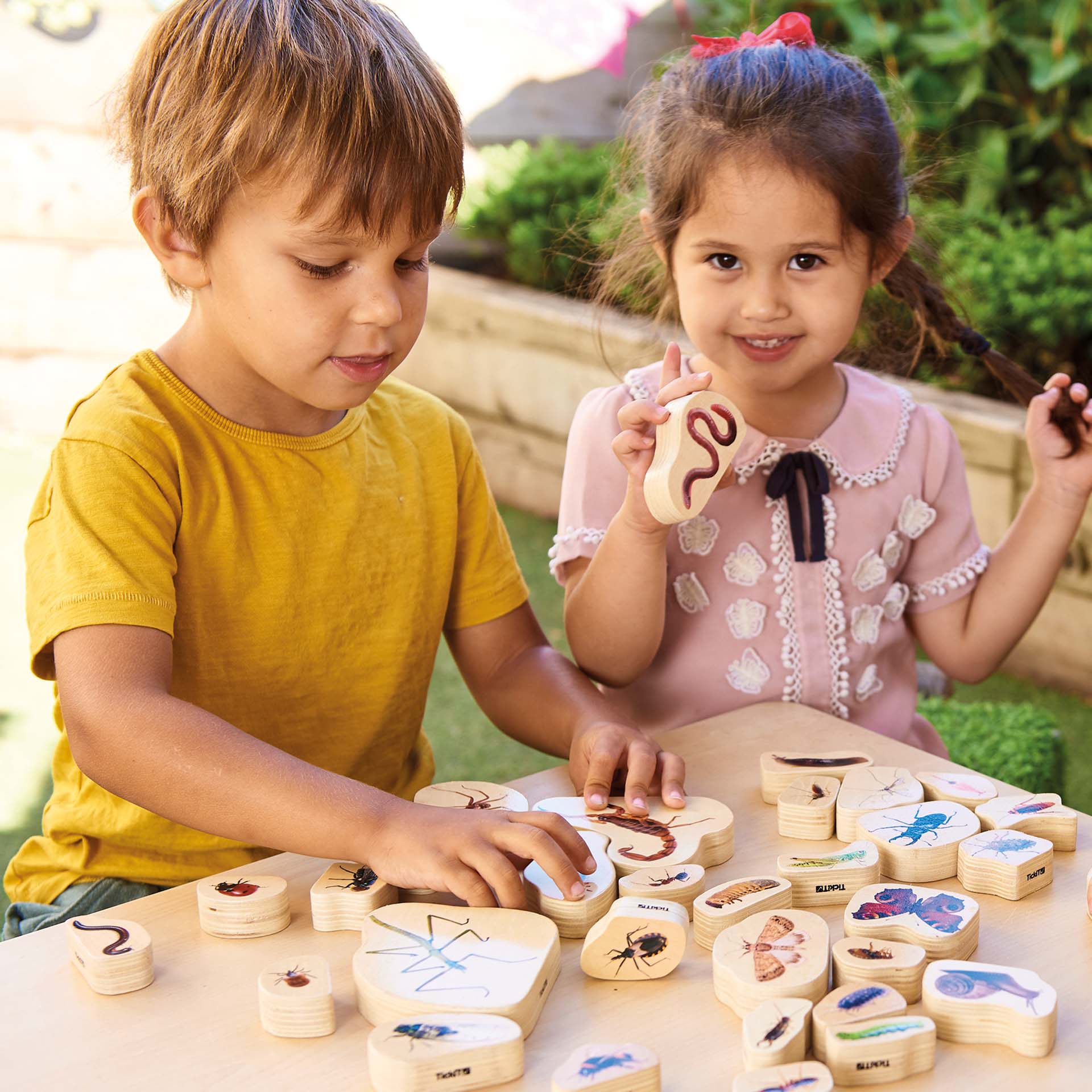 TickiT Wooden Minibeast Blocks, TickiT Wooden Minibeast Blocks,Wooden Block Toys,TickiT toys,wooden toys, Discover the World of Bugs with TickiT® Wooden Minibeast Blocks Introduce children to the wonders of nature with the TickiT® Wooden Minibeast Blocks, a captivating educational resource that brings insects to life through realistic, high-quality images. This 33-piece wooden block set allows children to explore, identify, and learn about a variety of minibeasts, from common garden bugs to more exotic spec