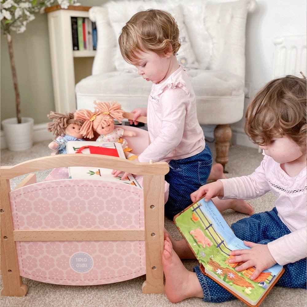 Tidlo 2-in-1 Dolls Cot, Tidlo 2-in-1 Dolls Cot,Pretend play cot, wooden cot toy, dolls toy cot, Tidlo 2-in-1 Dolls Cot,Send your doll to sleep in style with the Tidlo 2-in-1 Doll Cradle. This wooden dolls cot features contoured edges and rounded corners for extra safety. Children will love tucking their doll into their cot and rocking them to sleep. The baby doll cot has a two in one design that changes from a rocking cradle to a singl,Tidlo 2-in-1 Dolls CotSend your doll to sleep in style with the Tidlo 2-