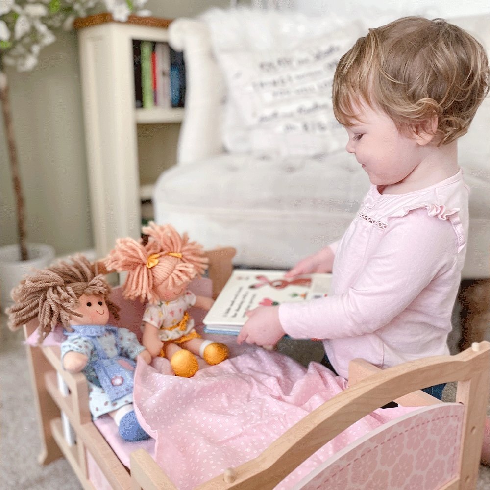 Tidlo 2-in-1 Dolls Cot, Tidlo 2-in-1 Dolls Cot,Pretend play cot, wooden cot toy, dolls toy cot, Tidlo 2-in-1 Dolls Cot,Send your doll to sleep in style with the Tidlo 2-in-1 Doll Cradle. This wooden dolls cot features contoured edges and rounded corners for extra safety. Children will love tucking their doll into their cot and rocking them to sleep. The baby doll cot has a two in one design that changes from a rocking cradle to a singl,TidloSend your doll to sleep in style with the Tidlo 2-in-1 Doll Cradle.