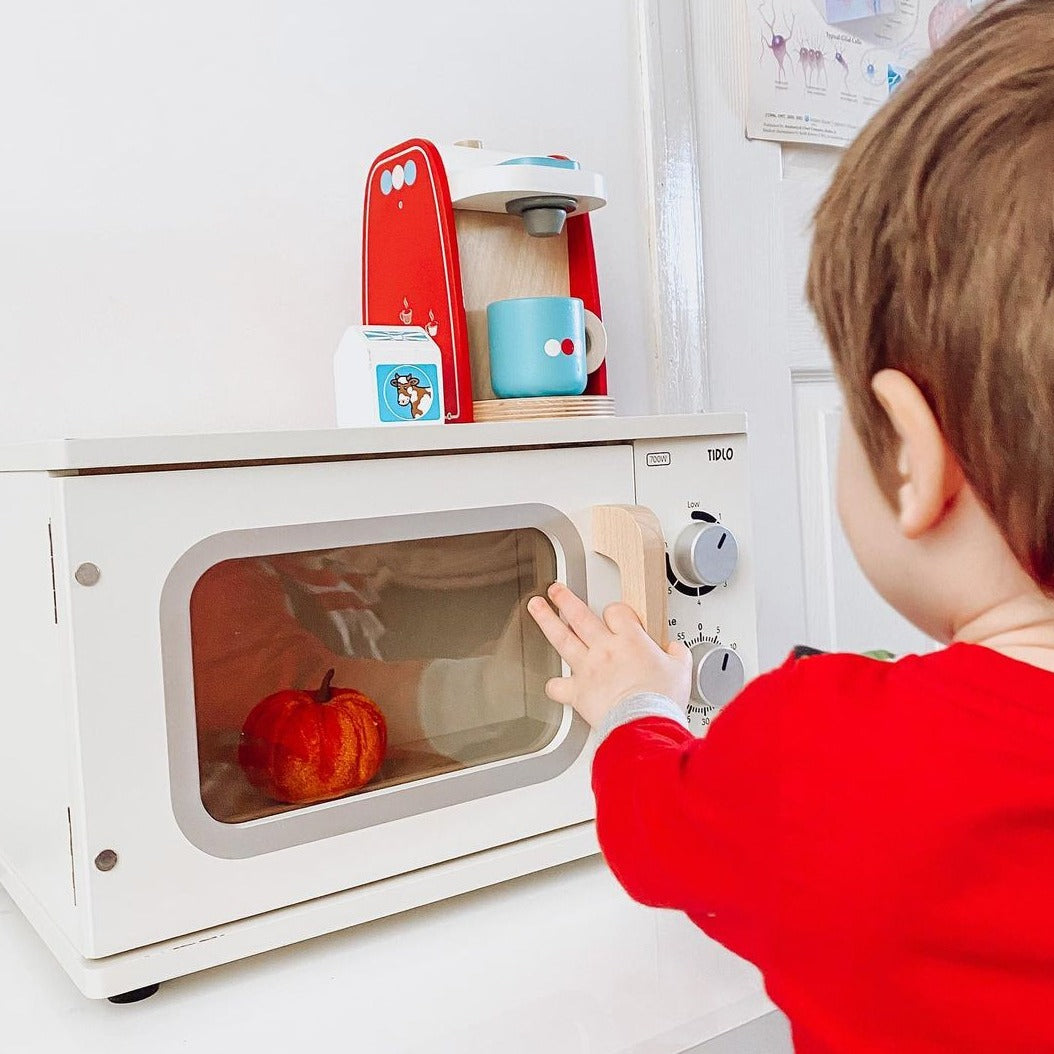 Tidlo Education Toy Microwave, , Tidlo Education Toy Microwave,Budding young chefs will be able to cook up a fabulous feast of fiction with this Education Toy Microwave from Tidlo. With a realistic internal turntable and dials that turn and click, this compact wooden pretend microwave is great for role playing. Sturdy and robust, it features a front opening door with magnetic stop,Tidlo Education ToyBudding young chefs will be able to cook up a fabulous feast of fiction with this Education Toy Microwave fro