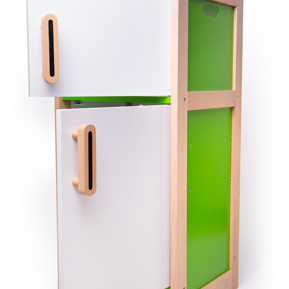 Tidlo Mini Chef Fridge Freezer, Tidlo Toy Fridge,Wooden Fridge toy,role play fridge toy,role play kitchen, wooden toy kitchen, Tidlo Mini Chef Fridge Freezer,Budding young chefs can store all of their pretend play food in this colourful wooden Toy Fridge Freezer. Split into two sections, just like a realistic fridge freezer style refrigerator, the unit has internal shelves for easy storage of pretend food. In this toy fridge, there is even an extra shelf bracket so the posi,Tidlo Mini Chef FridgeBudding you