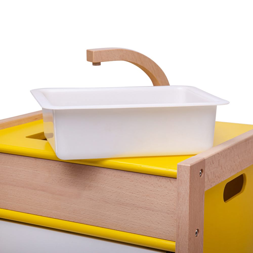 Tidlo Mini Chef Sink, Tidlo Children's Play Sink,Play Sink,Pretend Play Sink, EYFS pretend play,Toddler pretend play, Tidlo Mini Chef Sink,No kitchen is complete without a children's play sink to wash up all of those dirty dinner plates! The Tidlo wooden Play Sink features a tap, front opening door and storage space underneath the sink to store all of those little items. Plus, a play sink with a removable plastic tub for easy cleaning! A great way to teac,TidloNo kitchen is complete without a children's pla