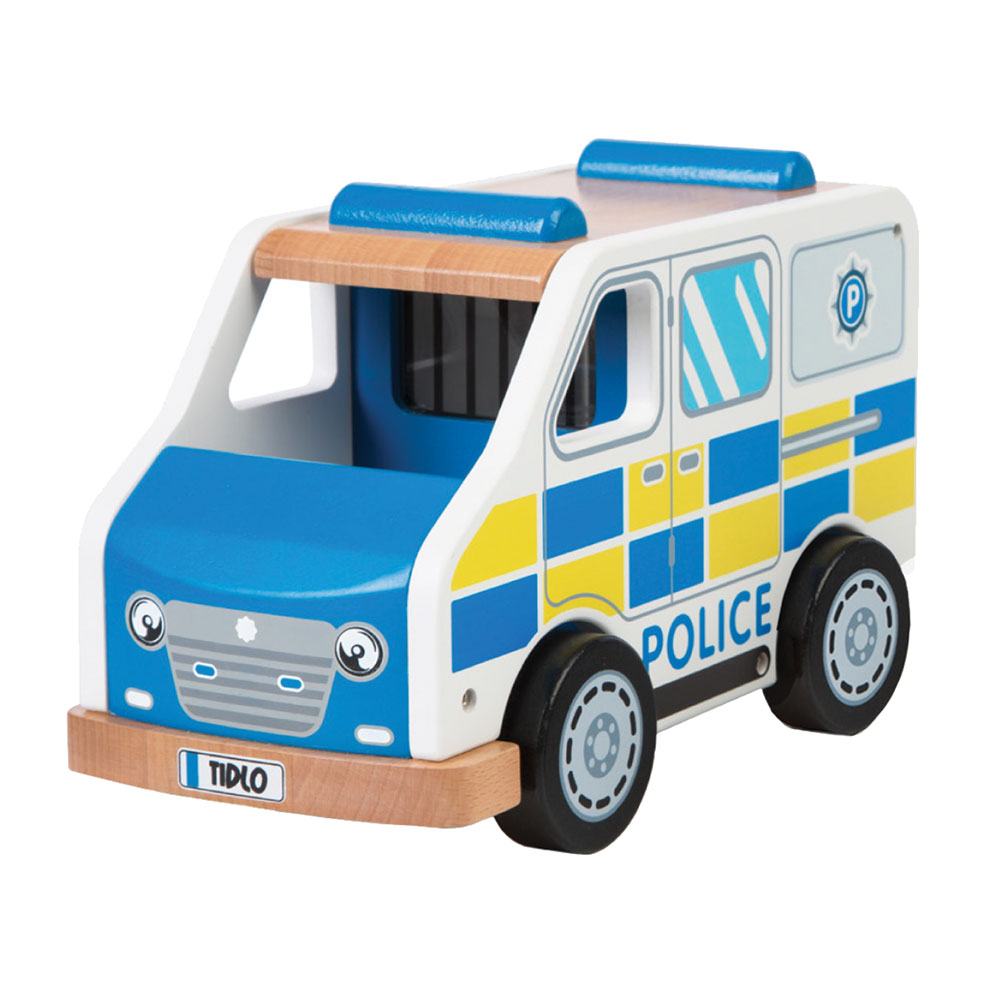 Tidlo Police Van, Tidlo Police Van,Tidlo Police Van,Police toys,police themed toys,wooden police toys,wooden toys, Tidlo Police Van,Race to the rescue in the Tidlo Police Van and catch the baddie before they get away! With a sturdy wooden construction, the police van is fully equipped and ready for any emergency, and is sure to have robbers everywhere shaking in their boots at the thought of being chased by this intricately designed vehicle! The Ti,Tidlo Police VanRace to the rescue in the Tidlo Police Van 