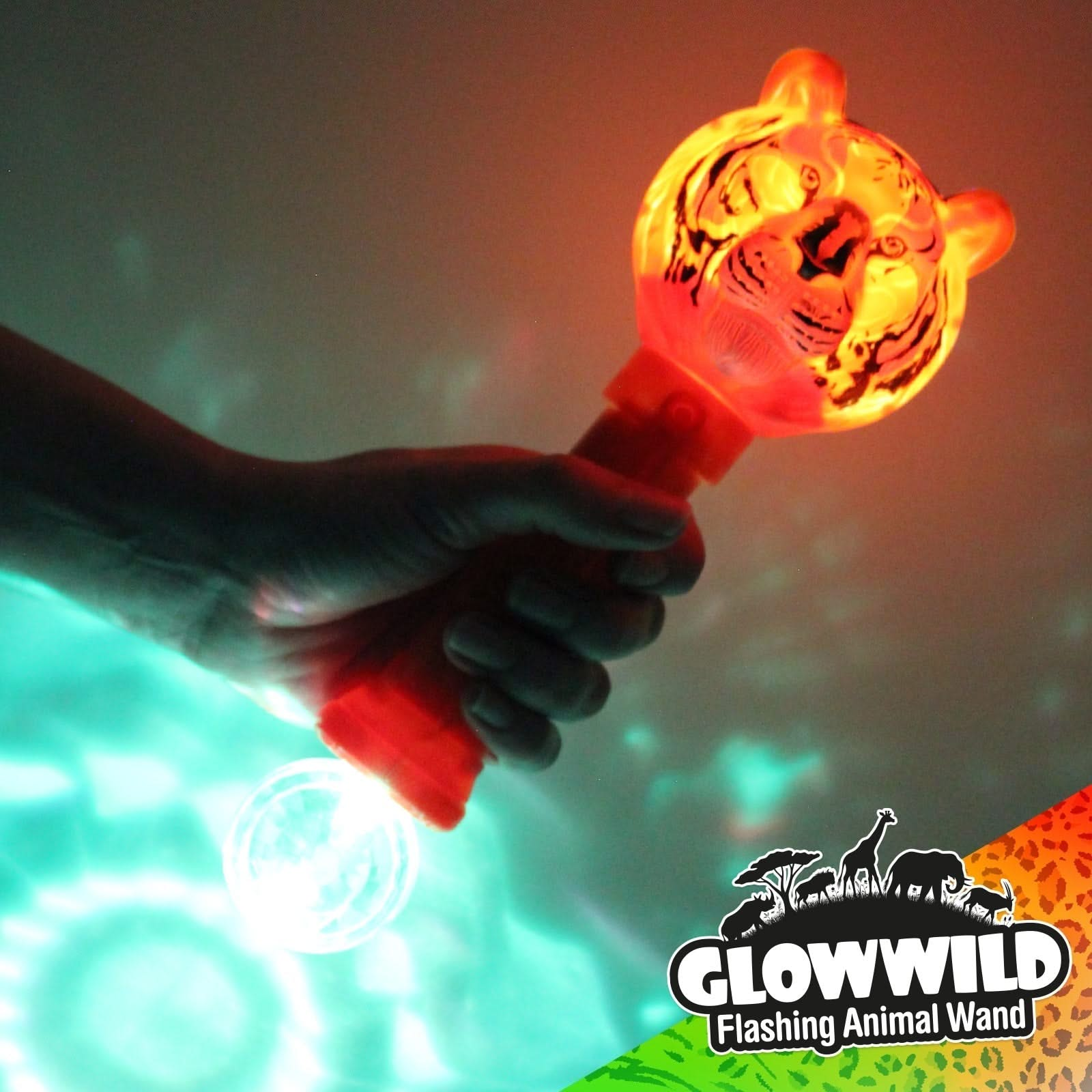 Tiger Mega Light Up Animal Wand 11", Tiger Mega Light Up Animal Wand 11"-Sensory Toys.Tiger Mega Light Up Animal Wand, Tiger Mega Light Up Animal Wand 11",Tiger, tiger burning bright! This funky tiger wand shines very brightly with multi coloured, multi function LEDs! A large wand measuring 11" long, this colourful baton is topped with a proud tiger head that illuminates and shines through a loop of incredible colour change effects! With a simple on/of function,Tiger, tiger burning bright! This funky tiger 