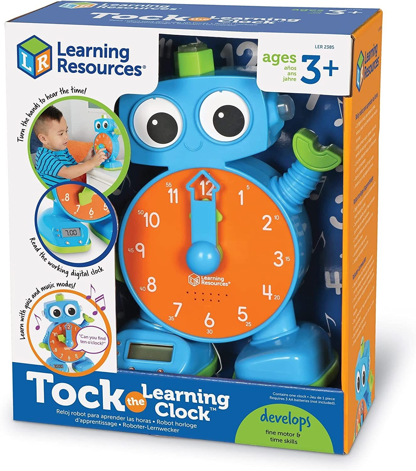 Tock the Learning Clock, Tock the Learning Clock,Learn the time,clock time resources,Digital Timer,classroom timers,classroom digital timers,class timers,school timers,lcd timers, Tock the Learning Clock,Master early time skills with Tock the Learning Clock, this is a stylish and cute way to learn the time. Tock the Learning Clock helps children to learn how to tell the time in a fun and engaging way. Turn the clock hands and Tock the Learning Clock will announce the time like magic. Using Tock the Learning