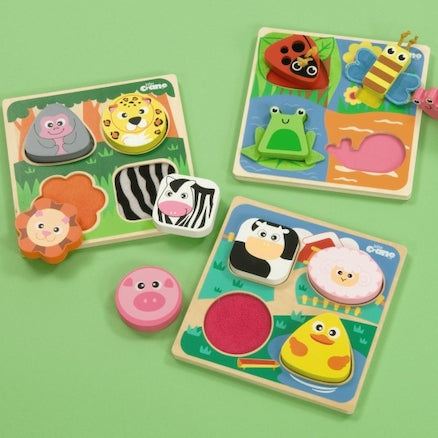 Touch and Feel Texture Jigsaw Puzzles 3 Pack, , Touch and Feel Texture Jigsaw Puzzles 3 Pack,Introducing a set of three versatile wooden puzzles designed for children to explore various textures, match pieces, and learn. These sensory puzzles serve as an excellent tool for enhancing matching and sorting skills, while the assorted textures offer a unique learning experience. Suitable for children of all ages, i,Touch andIntroducing a set of three versatile wooden puzzles designed for children to explore vari