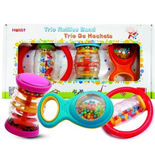 Trio Rattle Band, Trio Rattle Band,Nursery music toys,early years musical toys, Trio Rattle Band,hold and shake, the Halilit Trio Rattle Band is the perfect introduction to the world of music for your little one.This beautiful set includes three different rattles - the Baby Shaker, Rolling Shapes, and the popular Rainboshaker. Each rattle is filled with colourful cascading beads that create a delightful sound with,Trio Rattlehold and shake, the Halilit Trio Rattle Band is the perfect introduction to the wor