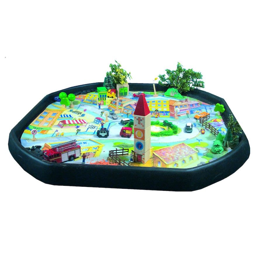 Tuff Tray Insert Town Scene Mat, Tuff Tray Insert Town Scene Mat,Tuff tray mats,Tuff tray town play mats,tuff tray city mats,active world tray play mats, Tuff Tray Insert Town Scene Mat,This beautifully illustrated Tuff Tray Insert Town Scene Mat is another addition to the Active World experience. Navigate your way around our busy town with its realistic church, bank, fire station, etc. Excellent tool for developing language, communication and awareness of road safety. Add a touch of realism to playti,Tuff 