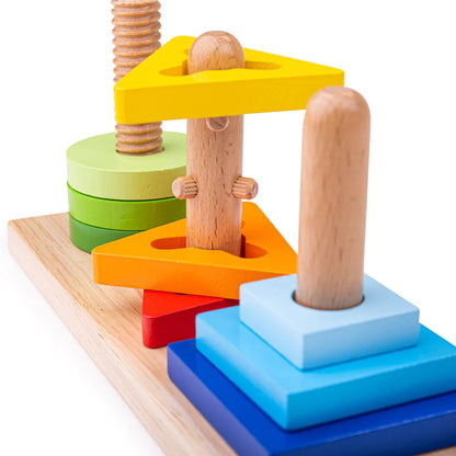 Twist and Turn Puzzle, Twist and Turn Puzzle,Bigjigs wooden toys,bigjigs discount code,wooden toys,wooden therapy toys, Twist and Turn Puzzle,This highly educational wooden Twist and Turn Puzzle provides early learners with an introduction to different shapes, colours and textures. The Twist and Turn Puzzle each of the brightly coloured wooden squares, triangles and circles to slide them down one of three sturdy pegsThis highly educational wooden Twist and Turn Puzzle provides early learners with an introdu