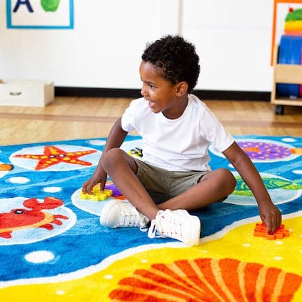 Under the Sea Corner Placement Carpet, Under the Sea Corner Placement Carpet,childminder equipment,child minder supplies and equipment,special needs, Under the Sea Corner Placement Carpet,This stunning Under the Sea Corner Placement Corner Carpet has clearly identifiable undersea creature placement seating areas for up to 8 children plus a teacher. The Under the Sea Corner Placement Corner Carpet has a brightly coloured radial seat configuration which is ideal for group teaching activities,This stunning Und