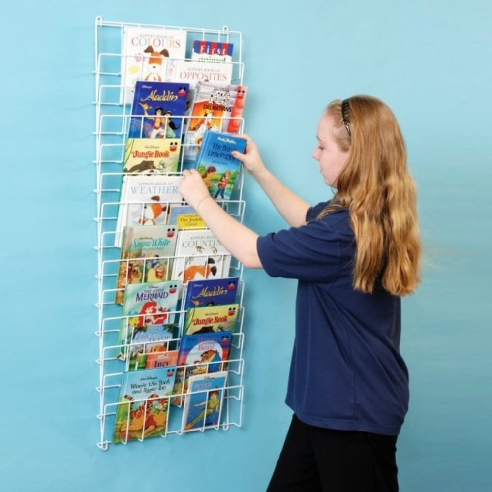 Vertical Book Rack, Vertical Book Rack,School book racks,vertical book racks,classroom book racks,classroom equipment, Vertical Book Rack,Vertical Book Rack The Vertical Book Rack is an ideal storage solution for classrooms, libraries, or any learning environment. The Vertical Book Rack is designed to keep books organised and accessible, this wall-mounted rack helps children easily find and select books without disrupting the arrangement. Its sturdy buil,VerticalVertical Book Rack The Vertical Book Rack is 