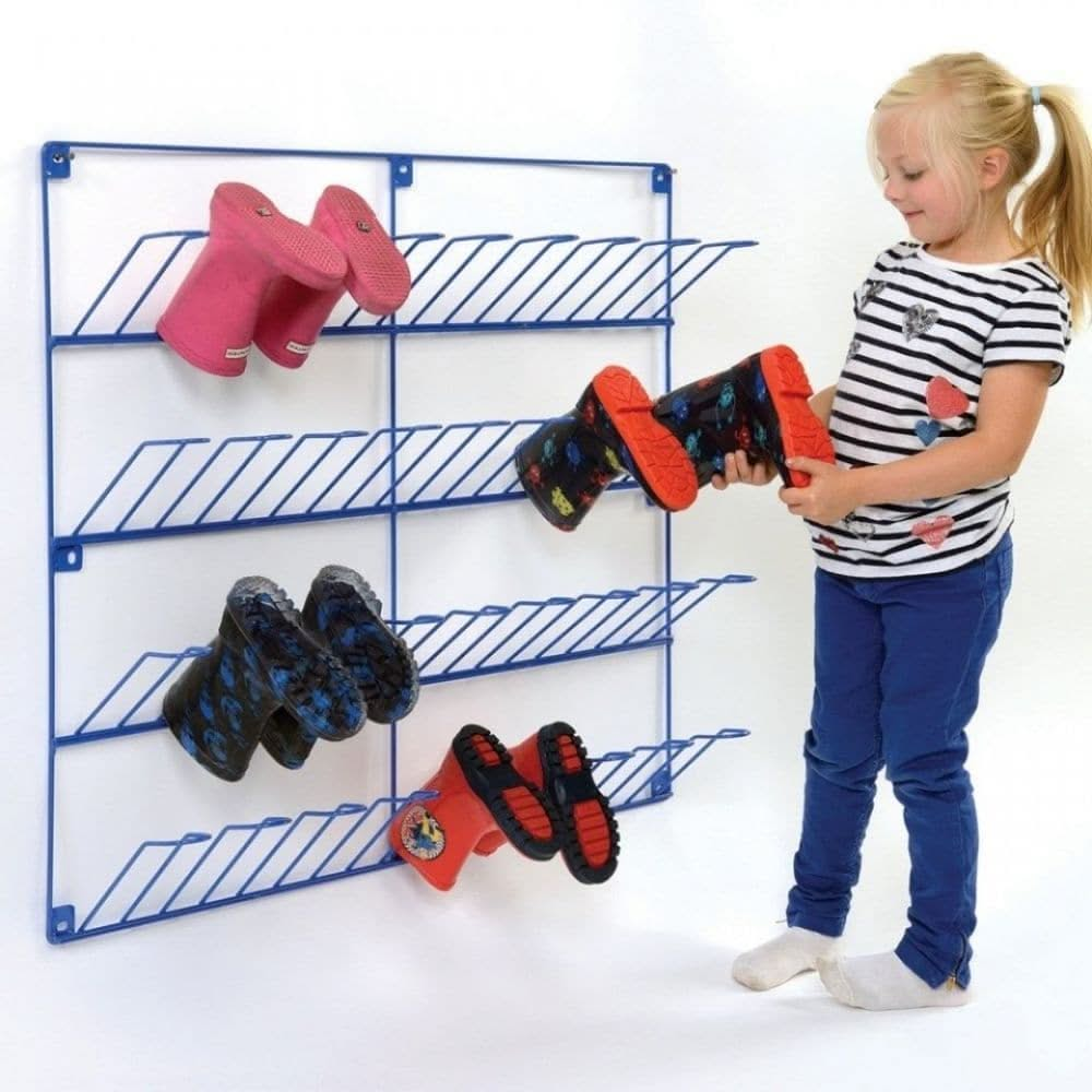 Wall Mountable Wellie Rack, Wall Mountable Wellie Rack,Wall Mounted Wellington Boot Rack,Wellington Boot Holder,School Wellington Boot Holder,school classroom resources, Wall Mountable Wellie Rack,Introducing the Wall Mountable Wellie Rack, the ultimate storage solution for classroom cloakrooms! Say goodbye to the clutter of scattered wellies with this innovative and easy-to-use rack.Designed to provide a practical and space-saving storage option, the Wall Mountable Wellie Rack ensures that wellies of all s