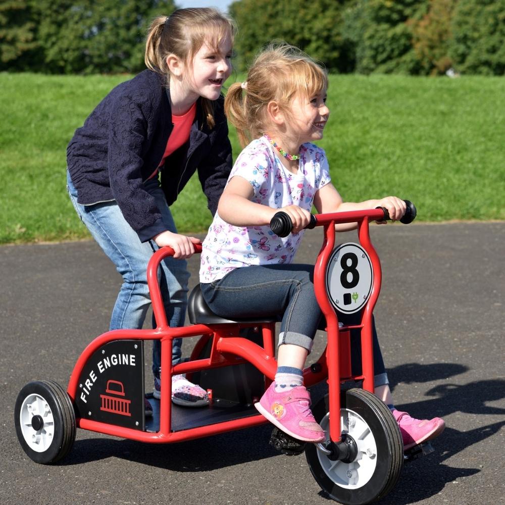 Wisdom Fire Engine, Wisdom Fire Engine,Wisdom fire engine Trike,Wisdom fire engine,trikes,wisdom toddler trikes,wisdom bikes,wisdom small trikes for children, Let young firefighters race to the rescue with the Wisdom Fire Engine Trike, a durable and action-packed ride-on designed for children aged 4 to 8 years. Perfect for role play and active adventures, this exciting trike encourages kids to dress up, take on heroic missions, and work as a team—whether as the brave driver steering to the scene or the pass