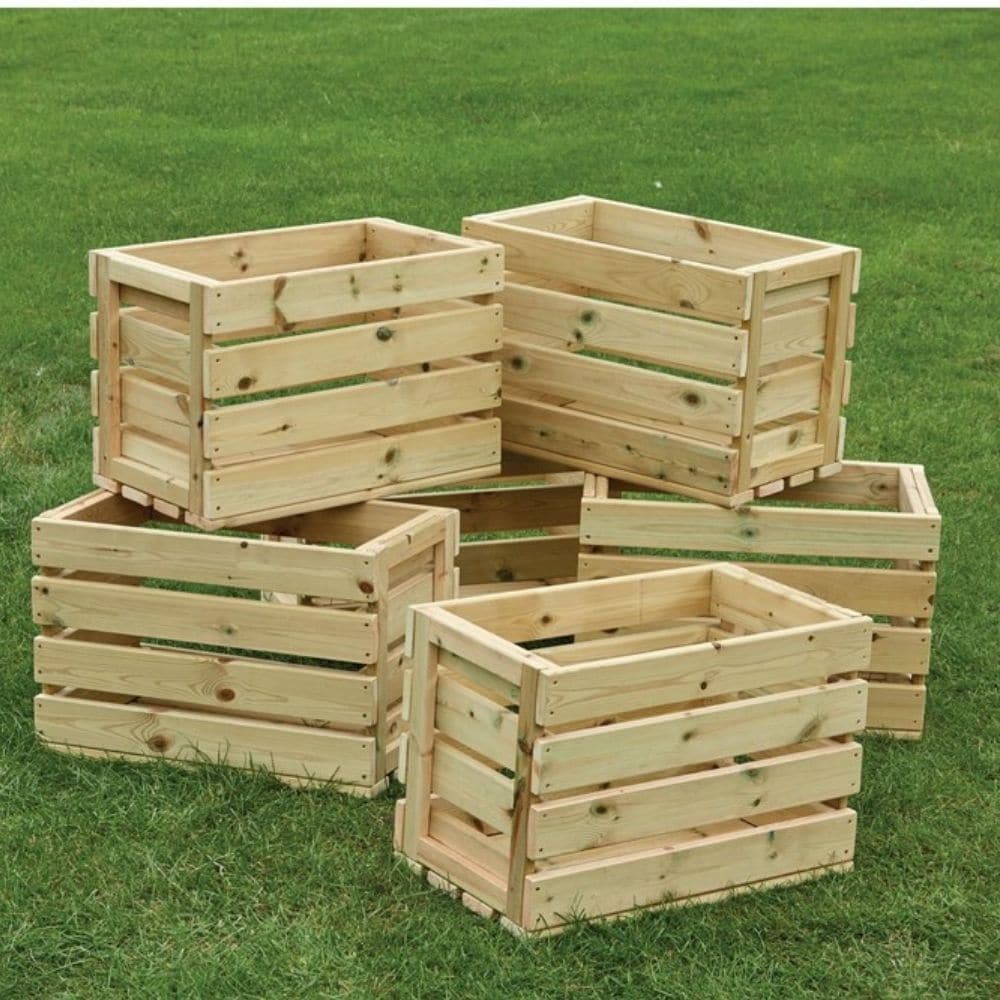 Wooden Crates Pack of six, Wooden Crates Pack of six,open ended play resources,outdoor open ended play resources,early years outdoor resources, Wooden Crates Pack of six,Let your child's imagination run wild! These Wooden Crates are a fabulous open-ended resource for storage and play! These stackable crates are great for den making, motor skills, collaborative games and language activities. The Wooden Crates are also great for storing loose parts, bricks and blocks. Made from FSC Scand,Wooden Crates Pack of