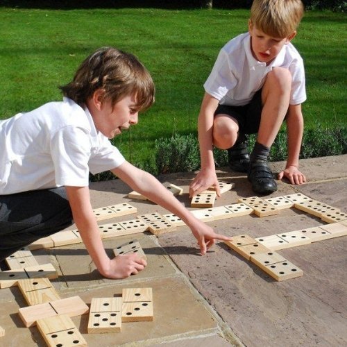 Wooden Dominoes, Dominoes Wooden,,outdoor games,outdoor games for schools,outdoor classroom games,large connect 4,wooden connect 4,connect 4 game for the garden, Wooden Dominoes,Elevate your traditional game nights with TickiT® Wooden Dominoes, a classic yet innovative set designed for endless fun and educational enrichment. Made from solid pine, these dominoes are not just for laying down in a line; they're a tool for developing mathematical skills, all while ensuring durability and safety fo,WoodenTickiT®