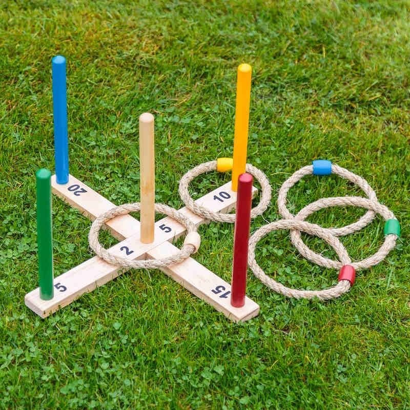 Wooden Quoits, Wooden Quoits,Quoits game,Wooden Quoits throwing game,Ring toss Quoits,Garden wooden Quoits game,Quoits game, Wooden Quoits,Enjoy an afternoon in the garden with a classic game of quoits. Just like you may have seen at a fairground, the game challenges players to throw rope hoops over the target pegs. The set includes five rings and is great played in groups. You can stick with the classic 'highest score wins' game style or play a few diffe,Wooden QuoitsEnjoy an afternoon in the garden with a