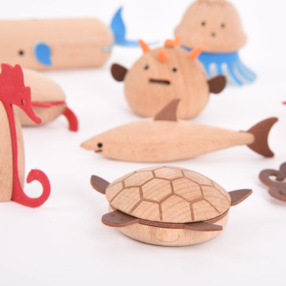 Wooden Sea Creatures, Wooden Sea Creatures,TICKiT Wooden Sea Creatures,Wooden play resources,wooden small world toys, Wooden Sea Creatures,TickiT® Wooden Sea Creatures: Dive into Imaginative Play Spark your child’s curiosity and creativity with our TickiT® Wooden Sea Creatures, a set of 10 beautifully crafted marine animals made from smooth, solid beechwood. This set includes a puffer fish, seahorse, squid, shark,TickiT® Wooden Sea Creatures: Dive into Imaginative Play Spark your child’s curiosity and creat