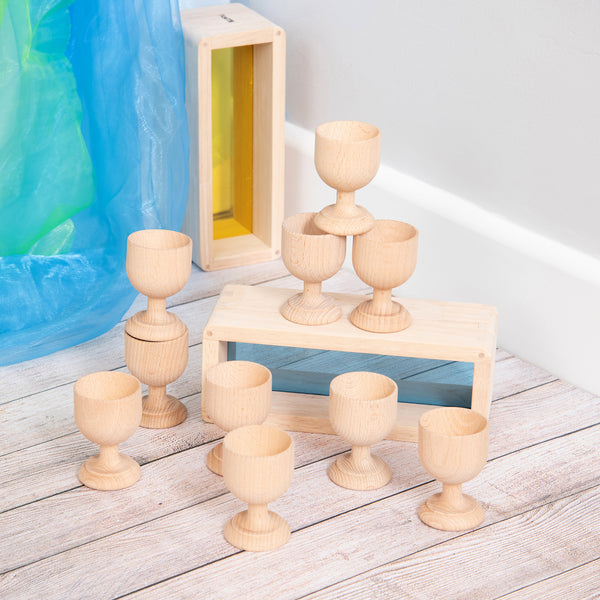 Wooden egg cups pack of 10, Wooden egg cups pack of 10,Heuristic Play babies,baby Heuristic Play,toddler Heuristic Play,Heuristic Play resources,Heuristic Play ideas, Wooden egg cups pack of 10,The word heuristic derives from the Greek word “eurisko” meaning “I discover” and describes an intuitive way of meeting challenges and solving problems. Enable your child to discover the wonders of learning through play with our TickiT® Beechwood Egg Cups - an essential part of our heuristic play range. These simple 