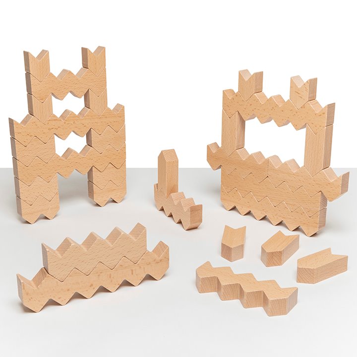 Zig Zag Blocks, Zig Zag Blocks,wooden toy puzzles,Freckled Frogs Zig Zag Blocks, Zig Zag Blocks,Stack, build and create some fantastic structures! 30 chunky and easy to grip pieces for open-ended construction play. Stack, build and create with this fantastic 30 piece open-ended set! This set includes 6 of each of the 5 shapes including a spacer piece to add increased height to your models. Promotes imagination an,Zig Zag BlocksStack, build and create some fantastic structures! 30 chunky and easy to grip pie