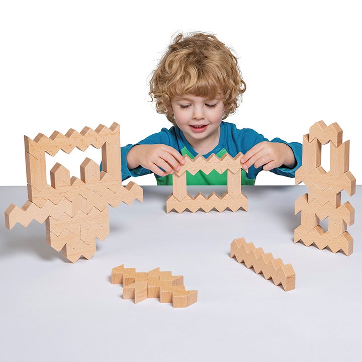 Zig Zag Blocks, Zig Zag Blocks,wooden toy puzzles,Freckled Frogs Zig Zag Blocks, Zig Zag Blocks – Stack, Build & Create! Unleash creativity with the Zig Zag Blocks, a 30-piece open-ended construction set designed for endless stacking, building, and imaginative play. Perfect for young architects and problem solvers, these beautifully crafted wooden blocks encourage spatial awareness, logical reasoning, and fine motor skills in a fun and engaging way. With six of each of the five unique shapes, including a sp