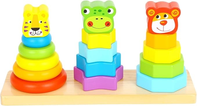 Animal Wooden Stacker, Animal Wooden Stacker,Geometric Stacker,Melissa and Doug 567 Geometric Stacker Wooden Educational Toy, Animal Wooden Stacker,Animal Wooden Stacker The Animal Wooden Stacker is a delightful and educational toy designed to keep toddlers engaged while supporting their cognitive development. Perfect for kids aged 2 and up, this stacking toy is more than just fun—it's a tool for building essential earlyAnimal Wooden Stacker The Animal Wooden Stacker is a delightful and educational toy desi