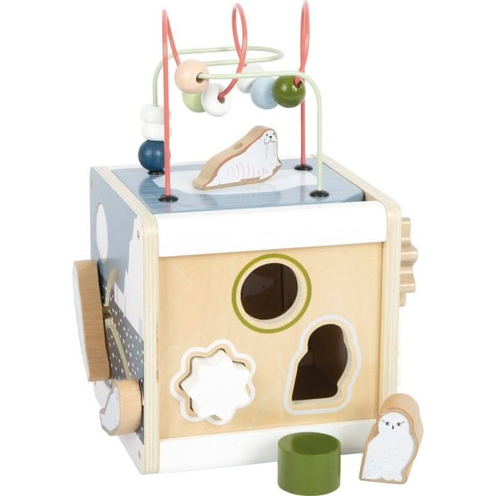 Artic Motor Skills Cube, Artic Motor Skills Cube,FSC Certified Activity Cube,Bigjigs 100% FSC Certified Activity Cube,Bigjigs toys, Arctic Motor Skills Cube – A Fun & Educational Wooden Activity Toy! Let little explorers dive into the Arctic with the Arctic Motor Skills Cube, a beautifully crafted multi-functional activity toy designed to enhance fine motor skills, problem-solving, and sensory development. Featuring adorable Arctic animals like polar bears, seals, walruses, arctic foxes, and mountain hares,