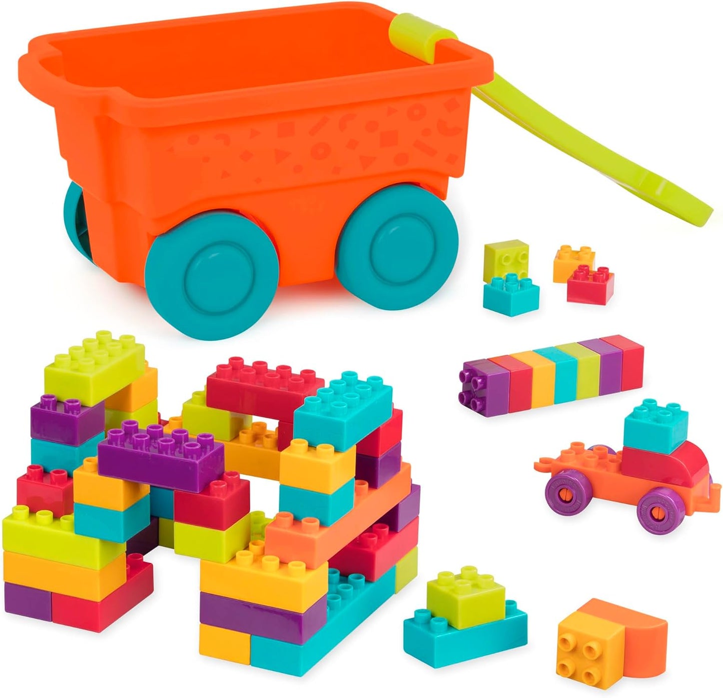 Battat LOCBLOC Wagon, Battat LOCBLOC Wagon,Battat Toys, Baby Sensory Toys, Battat LOCBLOC Wagon,With the Battat LOCBLOC Wagon, young builders can embark on a journey of creativity and exploration. This fantastic wagon comes filled with 54 chunky building blocks, ready to turn any playtime into a construction adventure. On the Move Fun: The LOCBLOC Wagon isn't just aboutWith the Battat LOCBLOC Wagon, young builders can embark on a journey of creativity and exploration. This fantastic wagon comes filled with 