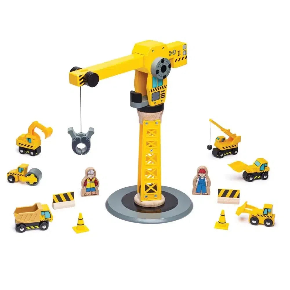 Big Crane Construction Set, Big Crane Construction Set,Bigjigs Big Crane Construction Set,Construction Toys.Wooden Toys, Big Crane Construction Set,Big Crane Construction Set It’s time to tackle big projects at the building site with the Big Crane Construction Set! Towering above the construction zone, this impressive wooden crane toy is packed with realistic features that mimic the operations of a real crane. From lifting heavy loads to swivelling 360 degreesBig Crane Construction Set It’s time to tackle b