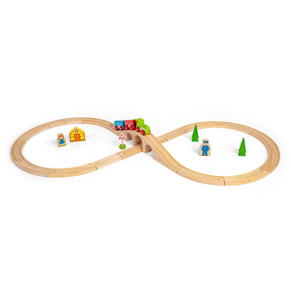 Bigjigs Figure of Eight Train Set, Bigjigs Figure of Eight Train Set,Bigjigs Wooden Train Set,Wooden train set,childrens wooden train set,toddlers train set,Bigjigs approved retailer, Bigjigs Figure of Eight Train Set,Bigjigs Figure of Eight Train Set: The Perfect First Train Adventure! Winner of the Gold Medal in the Best Wooden Toy Category by Toyshop UK, the Bigjigs Rail Figure of Eight Train Set is the ultimate choice for budding railway enthusiasts. This beautifully designed train set provides a captiv