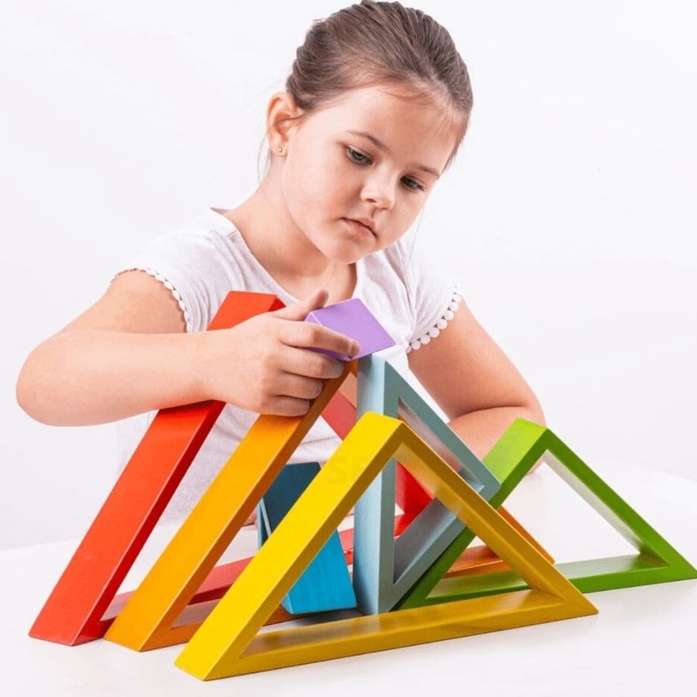 Bigjigs Stacking Triangles, Bigjigs Stacking Triangles,Bigjigs wooden toys,nursery toys, discount code,Bigjigs coupon,Educational Toys,themodernnursery.com discount code, Bigjigs Stacking Triangles,Bigjigs Stacking Triangles – A World of Creative Possibilities Unleash endless fun and creativity with the Bigjigs Stacking Triangles! This versatile toy offers limitless play possibilities, allowing children to explore and create in an open-ended way. With no rules or guidelines, young minds are free to experime