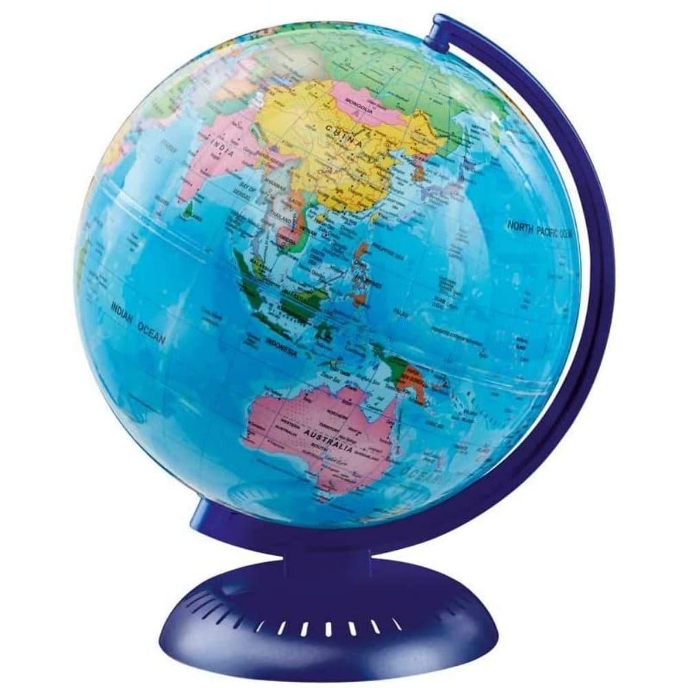 Brainstorm Toys Children's 14cm Desktop World Globe, Introducing the Brainstorm Toys Children's 14cm Desktop World Globe - an explorer's dream tool! Dive into the intricate details of our planet, from vast lakes, serpentine rivers to sprawling deserts. With clearly marked political boundaries, each country stands out along with its capital and other significant cities. Highlights: Detail-Oriented Design: The Brainstorm Toys Children's Globe displays a rich tapestry of our world's features, ensuring no landm