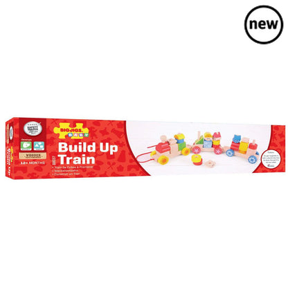 Build Up Train, Build Up Train,Bigjigs Build Up Train,Bigjigs wooden toys,Bigjigs wooden train set, Build Up Train,Build Up Pull Along Train Discover double the fun with the Build Up Pull Along Train, a delightful two-in-one toy that combines the joy of building with the excitement of a pull-along train. Little engineers can use the 28 vibrantly coloured wooden blocks to assemble their own uniqueBuild Up Pull Along Train Discover double the fun with the Build Up Pull Along Train, a delightful two-in-one toy