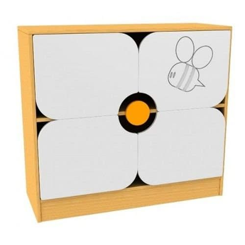 Childrens Novelty Honeybee Bookcase with Flower Doors, Childrens Novelty Honeybee Bookcase with Flower Doors,Childrens Novelty Honeybee Low Bookcase with Doors,Childrens Novelty Honeybee Bookcase with Doors,school book storage,school book kinder box,School tray storage units,tray storage units,nursery tray storage,classroom Book Storage Units 3 Large Tray Unit,Furniture,classroom furniture,Furniture Storage,Classroom Storage,Book Storage,Bookcases for schools, Childrens Novelty Honeybee Bookcase with Flower