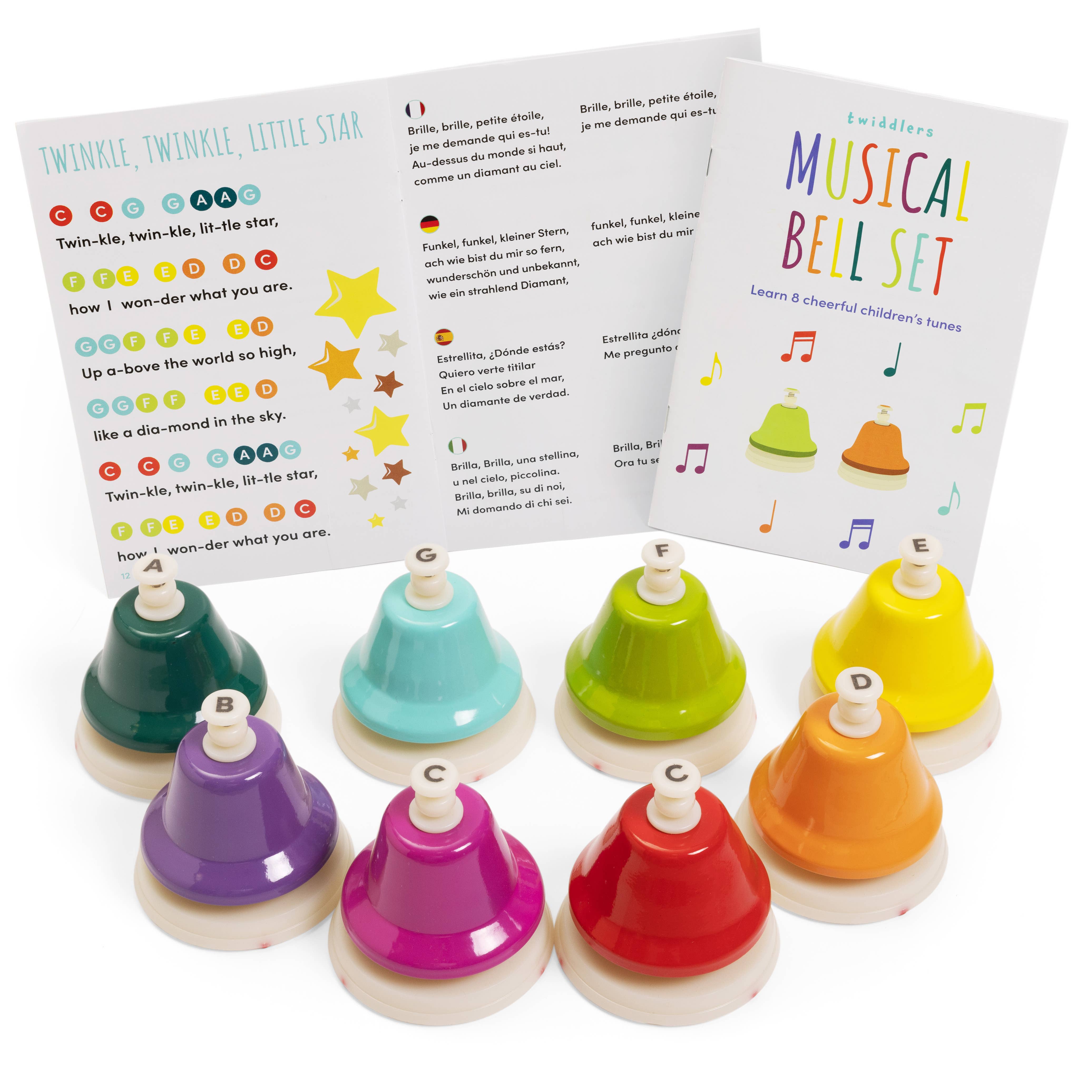 Chubby Rainbow Bells, Chubby Rainbow Bells,rainbow bells,childrens musical bells,special needs bells,sensory toys with bells,music toys, Chubby Rainbow Bells,Chubby Rainbow Desk Bells – a perfect introduction to music that combines visual appeal with auditory delight! This vibrant set of desk bells is designed to captivate young learners, making music accessible, fun, and interactive. Each bell in the set is brightly coloured and represents a single note from the middle C o,ChubbyChubby Rainbow Desk Bells –