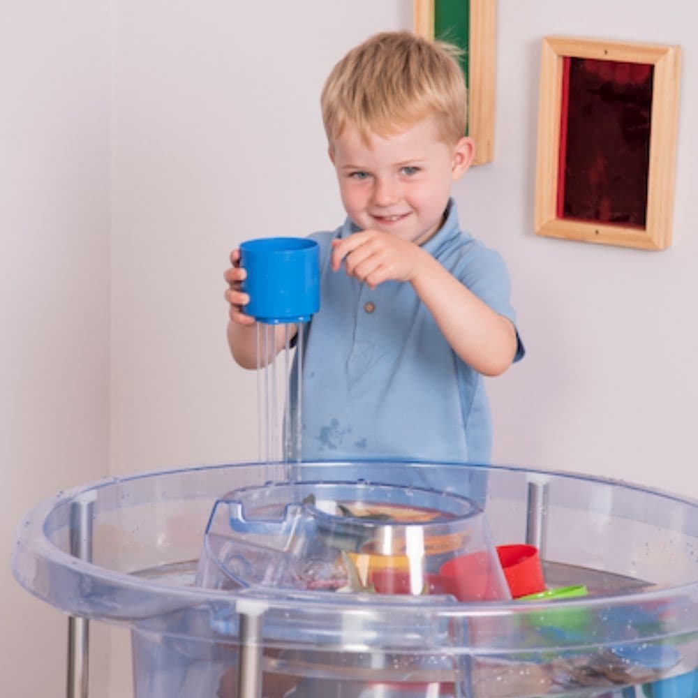 Circular Water Tray and Stand, Circular Water Tray and Stand.Circular Water Tray,Clear Sand and Water Table With Lid,children's water play table,childrens water table,childrens sand and water play, Circular Water Tray and Stand,The Circular Water Tray and stand set is a cleverly designed and versatile clear sand and water tray with central helter skelter for use as a water channel or roadway and an outer trough which together stimulate imaginative play. The Circular Water Tray and stand isThe Circular Water