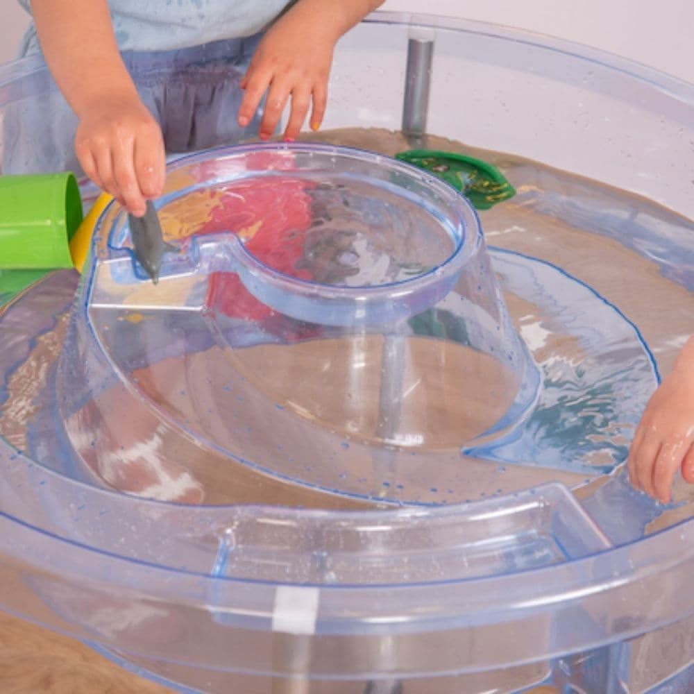 Circular Water Tray and Stand, Circular Water Tray and Stand.Circular Water Tray,Clear Sand and Water Table With Lid,children's water play table,childrens water table,childrens sand and water play, Circular Water Tray and Stand,The Circular Water Tray and stand set is a cleverly designed and versatile clear sand and water tray with central helter skelter for use as a water channel or roadway and an outer trough which together stimulate imaginative play. The Circular Water Tray and stand is beautifully desig