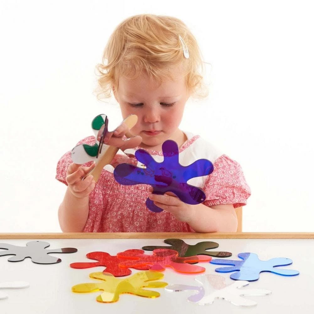 Colour Mixing Splats, Colour Splats,Colour Splats Pack of 10,coloured splats,sensory light table,sensory light panel,light panel for children,colourful transparent and opaque acrylic letters numbers and shapes,coloured numbers letters shapes,coloured acrylic shapes alphabet numbers,Acrylic numbers letters shapes for light box panel,coloured alphabet numbers and shapes for light box panel, Colour Mixing Splats,Introduce a splash of creativity and learning with the Colour Mixing Splats! These vibrant acrylic 